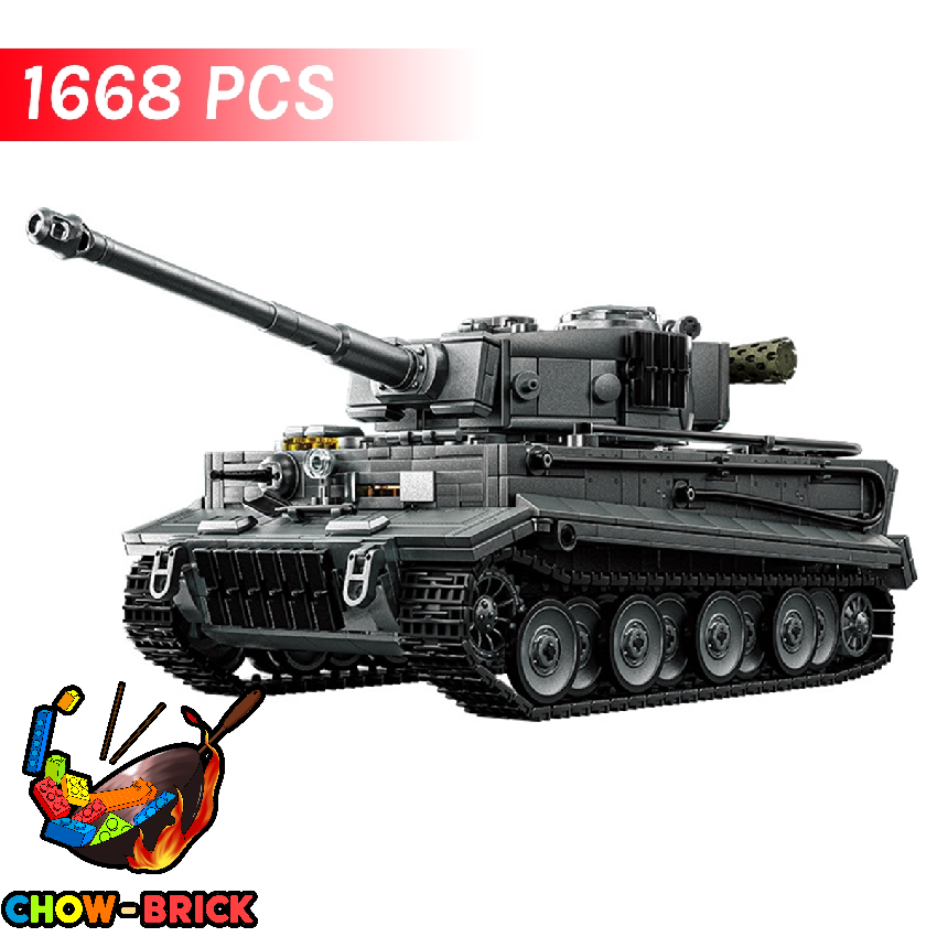 12GO 1/28 97008 Tiger Heavy Tank Grey Version - ChowBrick Store
