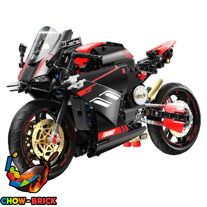TuoMu 1/8 T2003 DAT V4 Heavy Motorcycle - ChowBrick Store