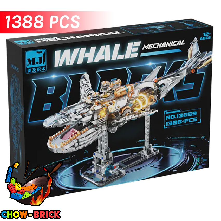 MJ 13059 Semi Mechanical Whale w/ Lights - ChowBrick Store