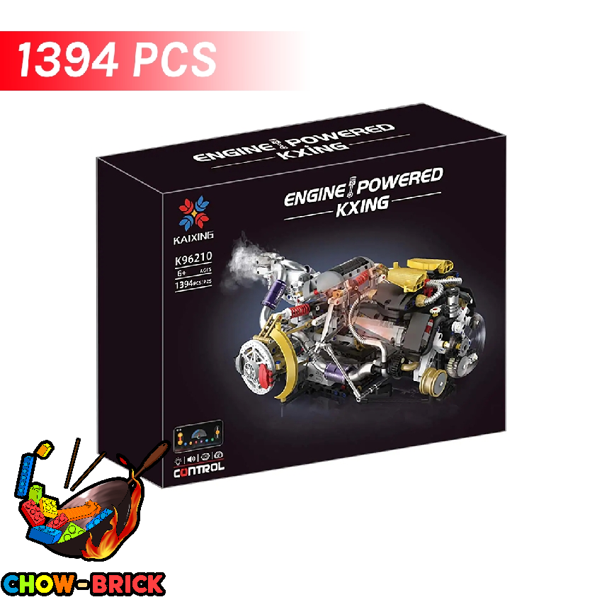 KAIXING K96210 Supercar V8 Engine w/ PF Parts - ChowBrick Store